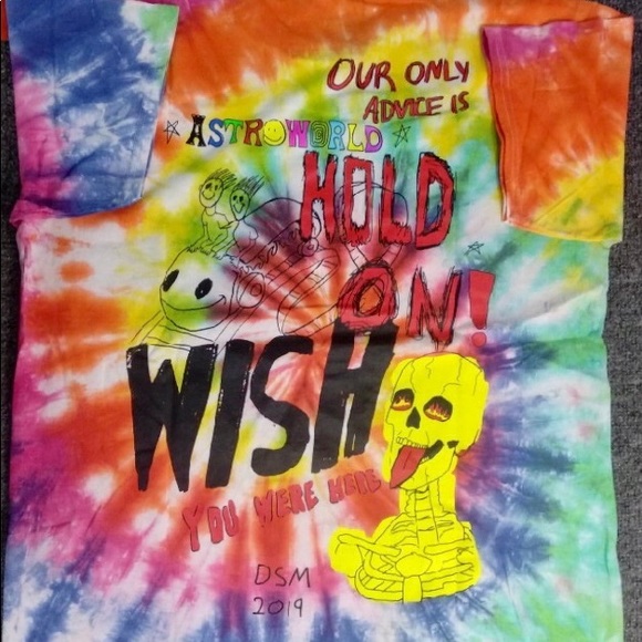 Travis Scott Astroworld Tie Dye Down to Earth SOLD - Picture 2 of 3